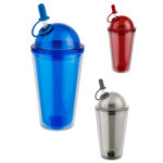 Vaso Doble Pared con Popote Incluido