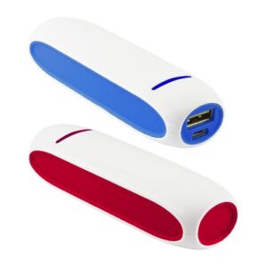 Power bank 2,200 MAH Blanco/Rojo/Azul
